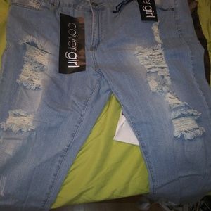 Cover girl distressed jeans